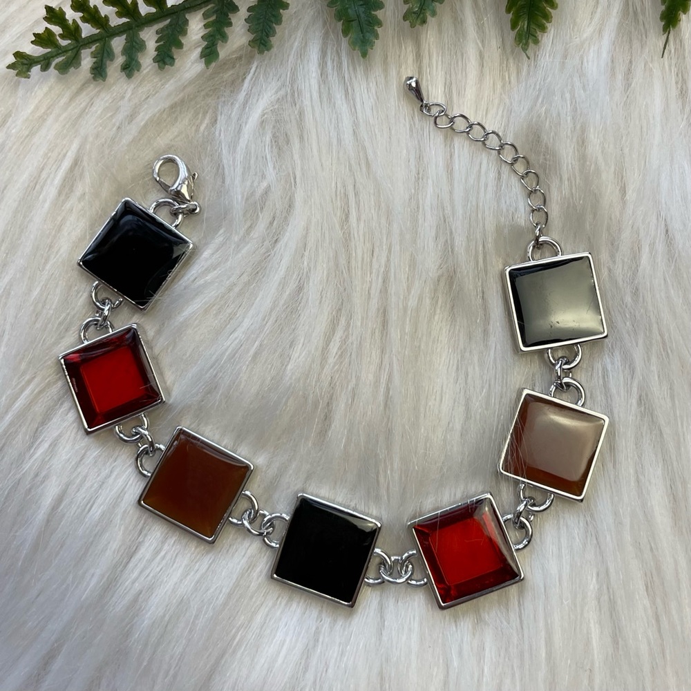Vintage cube multi color bracelet
